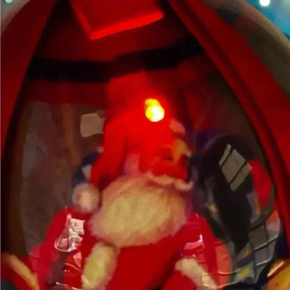 VTG Ball Decoupage Santa Light Up Ornament Christmas Holiday Hanging Rare Fun - Picture 12 of 15